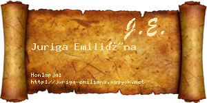 Juriga Emiliána névjegykártya